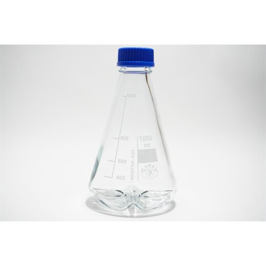 Erlenmeyerkolben mit Schikane 250 mL 500 mL 1000 mL hitzebeständig Deckel GL45