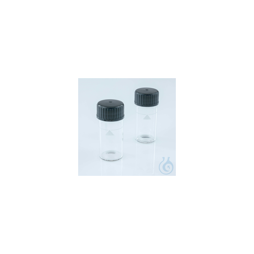 Measuring cells with black cap, height 55 mm, ø 24 mm, set of 12