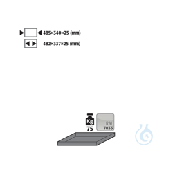 Shelf Standard G30 St.bl. besch.gl.