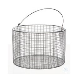 Wire basket 18/10 E-Poli, round, w., handle, D=270mm,...