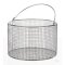Wire basket 18/10 E-Poli, round, w., handle, D=270mm, H=180mm