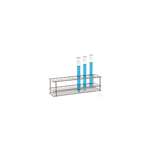 Reagenzglasgestell 18/10 Stahl, elektrolytisch poliert,D=16mm, 10x10