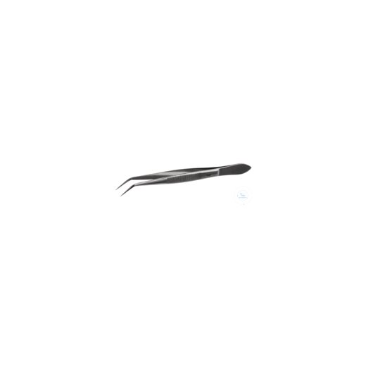 Tweezers 18/10 steel, pointed-bent, L=160mm