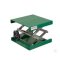 Lifting platform alu green, 400x400mm, adjusting wheel, stroke 100-470mm