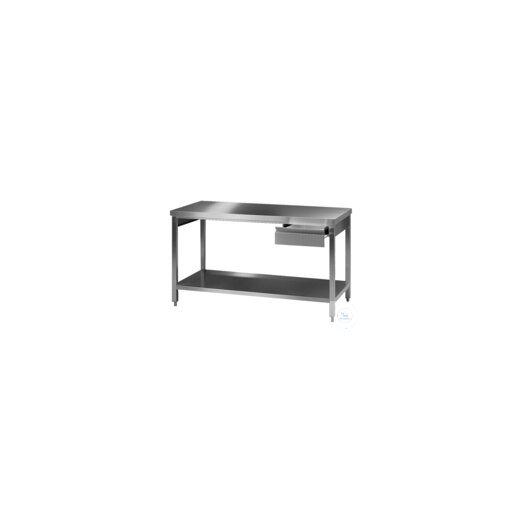 Labor Arbeitstisch (1) 18/10 Stahl, 2500x750x900mm