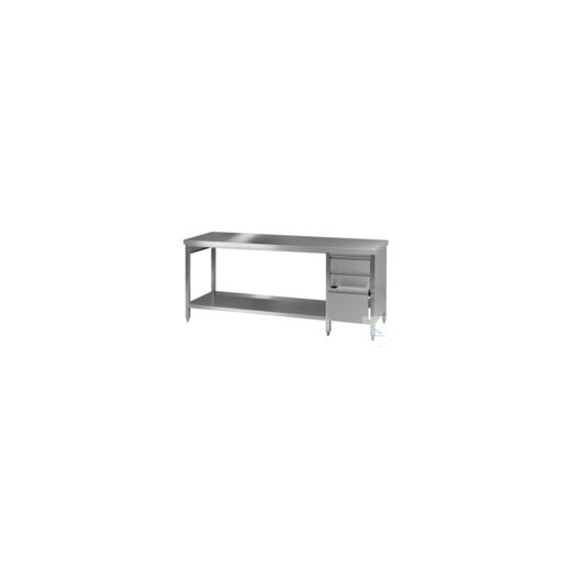 Labor Arbeitstisch (3) 18/10 Stahl, 1500x750x750mm