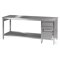 Labor Arbeitstisch (3) 18/10 Stahl, 1500x750x750mm