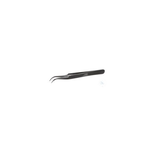 Precision tweezers 18/10 steel extra, pointed, curved, L=105mm