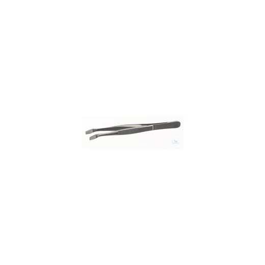 Tweezers for cover glasses, 18/10 steel, curved, L=105mm
