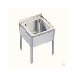 Sink 18/10 steel w. drain 1,5, inch, 500x600x660mm