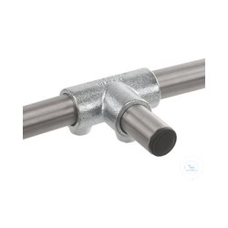 90° T-connector f. 3 pipes, malleable cast...