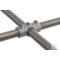 Kreuzverbinder f. 3 Rohre, Temperguss, verzinkt, d=26,9mm