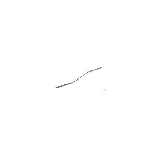 Micro spatula curved 18/10 steel, L=210mm, d=2mm