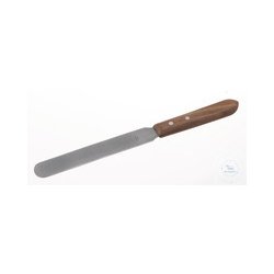Apothecary spatula w. wooden handle, stainless, L=415mm