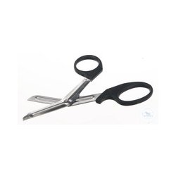 Universal scissors, stainless, plastic handle, L=180mm
