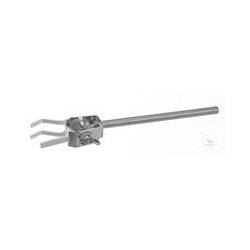 Micro clamp 18/10 steel, w. shaft, d=0-20mm