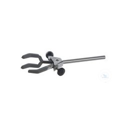 Stand clamp 3-finger w. shaft, chrome-plated, d=0-35mm