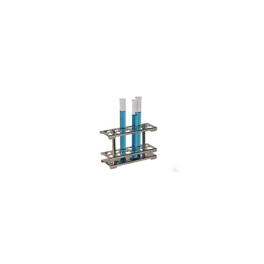 Test tube rack 18/10 steel, demountable, 2x6