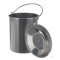 Transport container with lid/handle, 18/10 steel, 1 litre