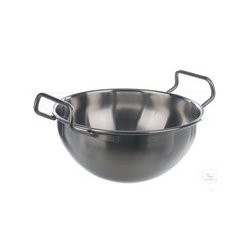 Sand bath bowl 18/10 steel, 2 handles, 2700ml