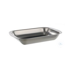 Steaming bowl with rim, 18/10 steel, 240x160x45mm