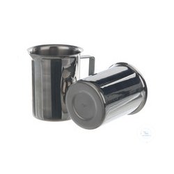 Beaker w. rim & handle 18/10 steel, 250ml