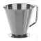 Measuring jug 18/10 steel, graduated, conical, foot, 1 l