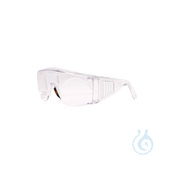 High-quality safety glasses in face-shape design with...