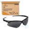 Protective eyewear in face form fitting design with grey mirrored lenses, anti
