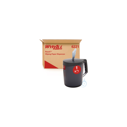 Transparent schwarzer, tragbarer Einzelblattspender. Rollen bleiben gesch