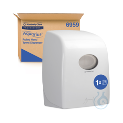 White Aquarius™ towel dispenser in a contemporary...