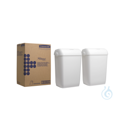 2 x White plastic waste bin with a capacity of 43 l....