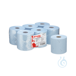 Blue WypAll® L10 roll with central removal for light...