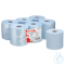 Blue WypAll® L10 roll with central removal for light hygienic cleaning.