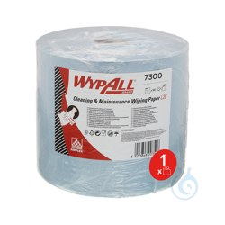 Blue, 2-ply WypAll® wipes. Wipes designed for a wide...