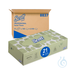White, 2-ply cosmetic tissues. Can be taken out of a flat...