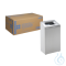Waste bin, stainless steel, 60 l. Spring-loaded flap for easy insertion of the towel.