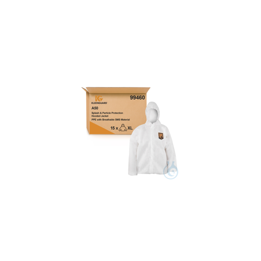 Breathable disposable jacket with special hood for wearing a respiratory protector