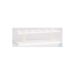 Test tube rack/PP for 12 tubes, 2-row, white made of PP...