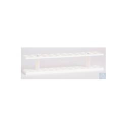 Test tube rack/PP for 24 tubes, 2-row, white made of PP...