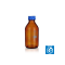 Laborgewindeflasche GL45, mit PP-Kappe und Ring (blau), braun, 3800ml, 4St.