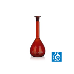 Volumetric flasks with glass stopper NS 24/29, brown,...