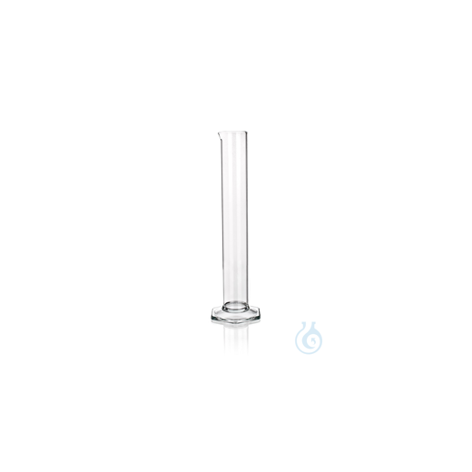 Measuring cylinder, high form, hexagonal foot, ungraduated, 100ml, 10pcs.
