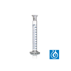 Mixing cylinder with plastic stopper NS 14/23, brown,...