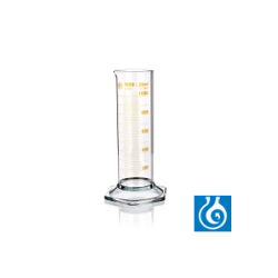 Measuring cylinder, low form round foot, class B, brown,...