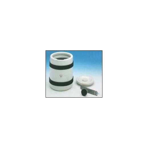 Porcelain ball mill with lid, size 0A, capacity 1500ml, metal closure