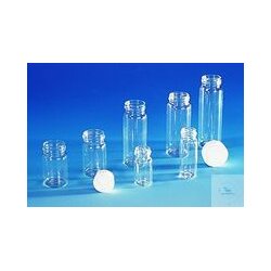 threaded screw glass 20 ml 50 x 27 mm white with screw...