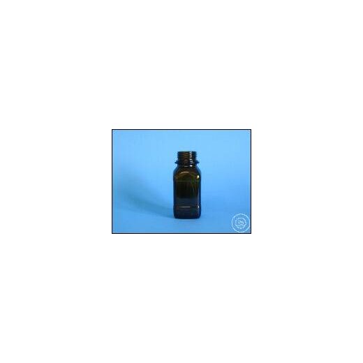 Square screw-top bottle amber glass GL 54, 500 ml