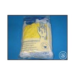 Protective gloves size 7/S latex yellow, pack of 10 pairs