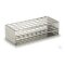Test tube rack 18/10 steel, 2 x 6 holes 18 mm Ø